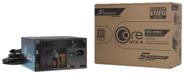 Seasonic CORE GC-850 Netzteile - 850 Watt - 120 mm - ATX 3.1 - 80 Plus Gold zertifiziert