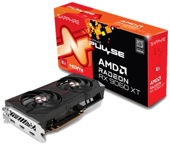 Sapphire Pulse Radeon RX 9060 XT Gaming OC Grafikkarte, 8192 MB GDDR6