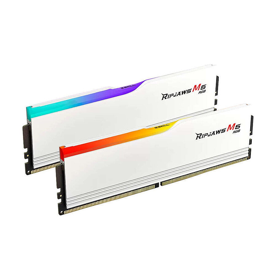 G.Skill Ripjaws M5 RGB 32 Go (2 x 16 Go) DDR5 6000 MHz CL36 - Blanc