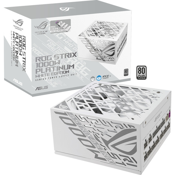 ASUS ROG STRIX Platinum (ROG Equalizer) / Weiß - Netzteile - 1000 Watt - ATX 3.1 - 80 Plus Platinium