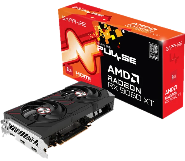 Sapphire Pulse Radeon RX 9060 XT Gaming OC Grafikkarte, 8192 MB GDDR6