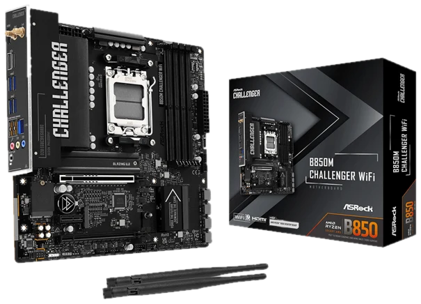 ASRock B850M Challenger WiFi Mainboard - AMD B850 - AMD AM5 - DDR5 RAM - Micro-ATX