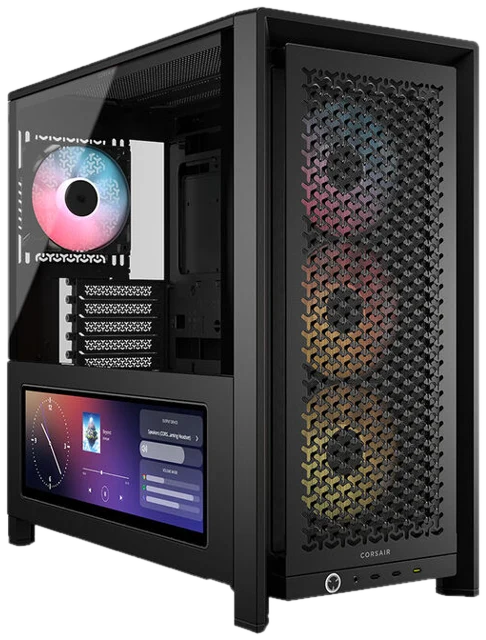 CORSAIR FRAME 4000D LCD RS PC-Gehäuse, Midi-Tower, ATX, ARGB, Tempered Glass - schwarz