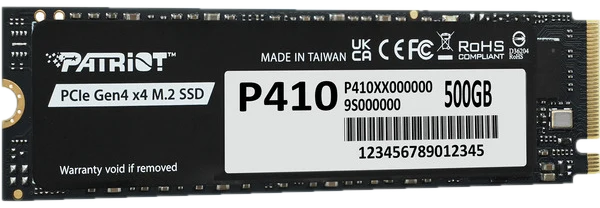 Patriot P410 SSD, PCIe 4.0 M.2 2280 - 500 GB