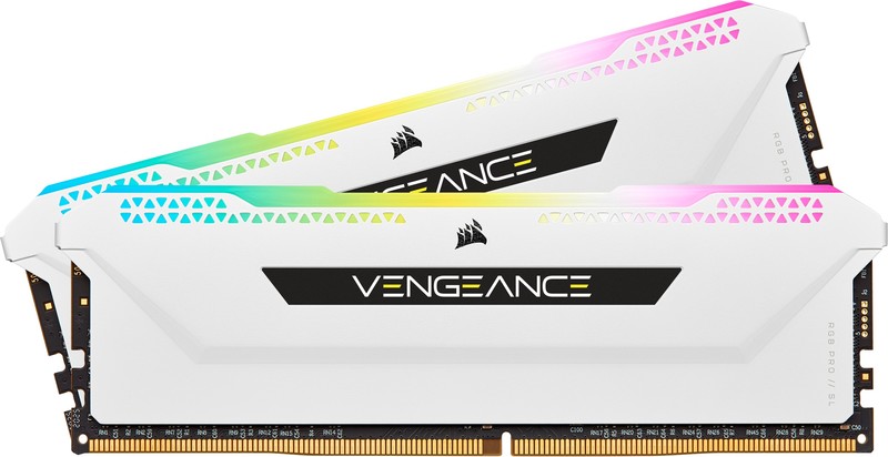 Corsair DDR4 Vengeance RGB Pro SL 2x8GB 3200 White CMH16GX4M2E3200C16W Geheugenmodule