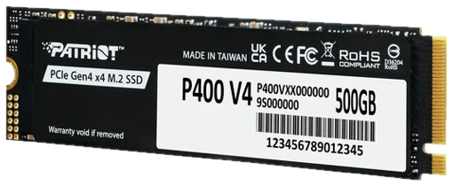 Patriot P400 V4 SSD, PCIe 4.0 M.2 2280 - 500 GB