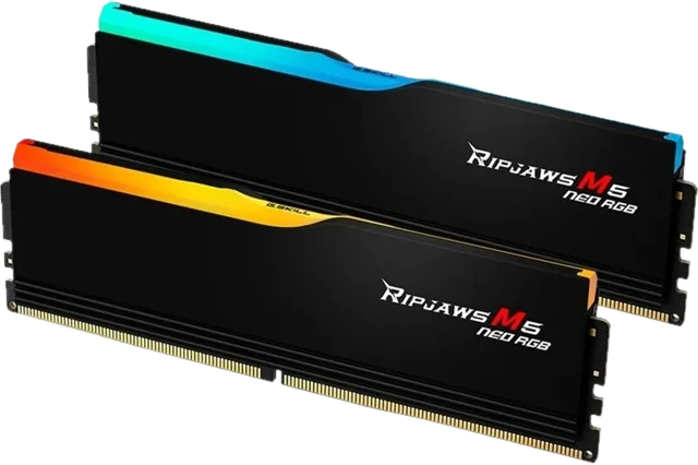 G.Skill DDR5 RipCUDIMMws M5 RGB 2 x 16 GB 6000 MHz CL 36 Zwart F5-6000J3636F16GX2-RM5NRK geheugenmodule