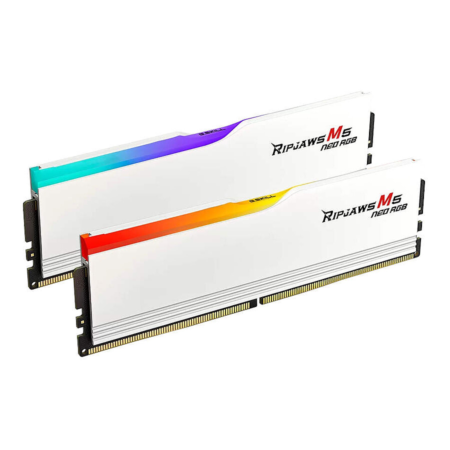 G.Skill Ripjaws M5 Neo RGB 32 Go (2 x 16 Go) DDR5 6000 MHz CL36 - Blanc