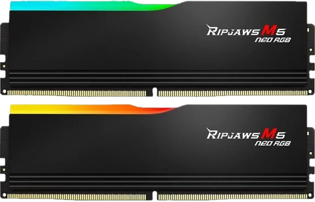 G.Skill DDR5 RipCUDIMMws M5 RGB 2 x 16 GB 6000 MHz CL 36 Zwart F5-6000J3636F16GX2-RM5NRK geheugenmodule