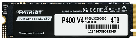 Patriot P400 V4 SSD, PCIe 4.0 M.2 2280 - 4 TB