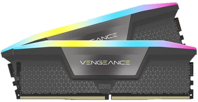 Corsair Vengeance RGB DDR5-6000 RAM, CL30, EXPO - 32 GB Dual-Kit, grau