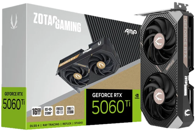 ZOTAC GAMING GeForce RTX 5060 Ti AMP, 16384 MB GDDR7