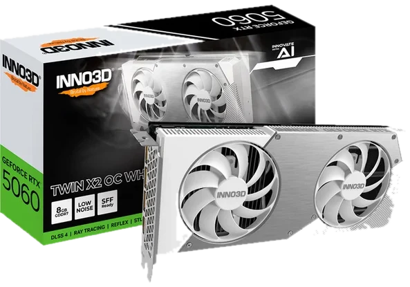 INNO3D GeForce RTX 5060 Twin X2 OC White, 8192 MB GDDR7