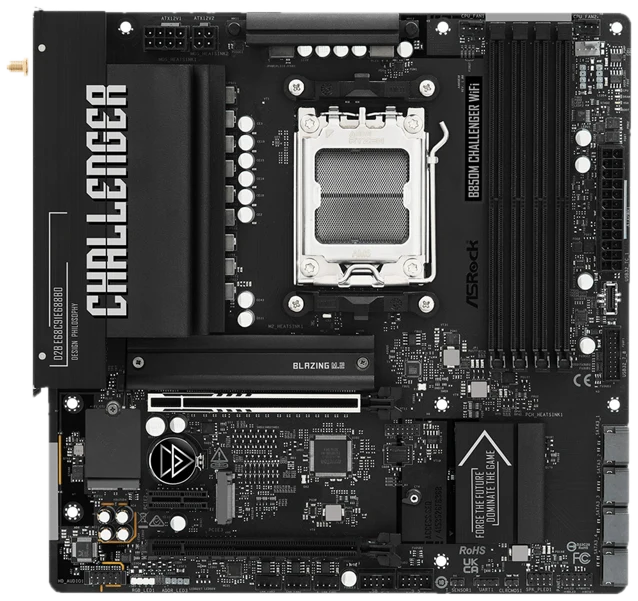 ASRock B850M Challenger WiFi Mainboard - AMD B850 - AMD AM5 - DDR5 RAM - Micro-ATX