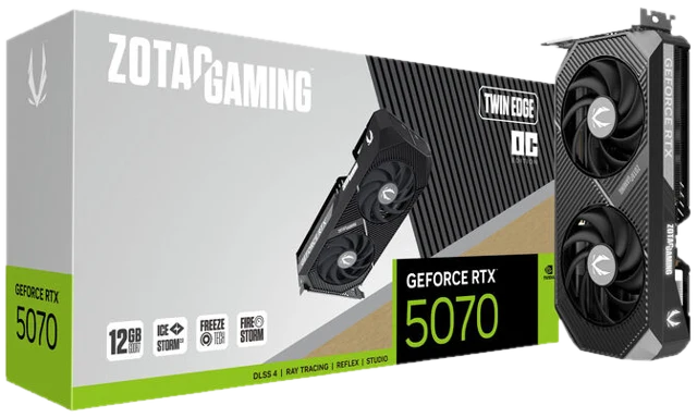Zotac Gaming GeForce RTX 5070 Twin Edge OC, 12288 MB GDDR7