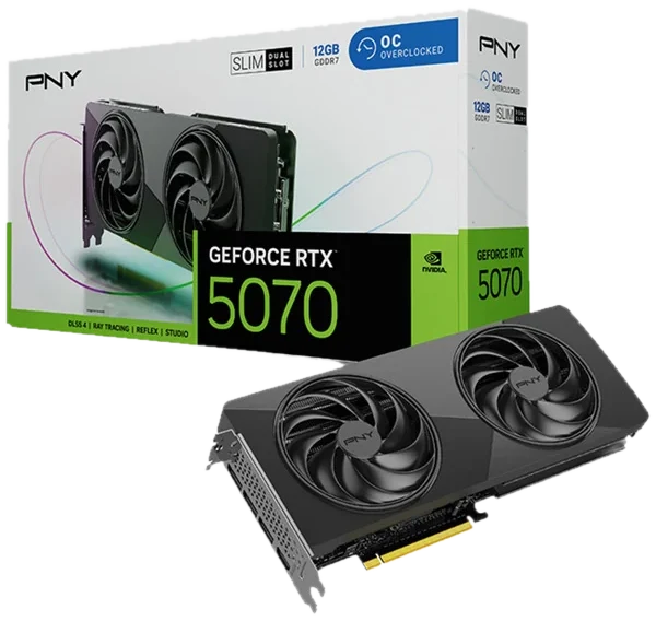 PNY GeForce RTX 5070 Slim NVIDIA 12 GB GDDR7 Videokaart