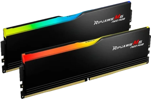 G.Skill DDR5 RipCUDIMMws M5 RGB 2 x 16 GB 6000 MHz CL 36 Zwart F5-6000J3636F16GX2-RM5NRK geheugenmodule