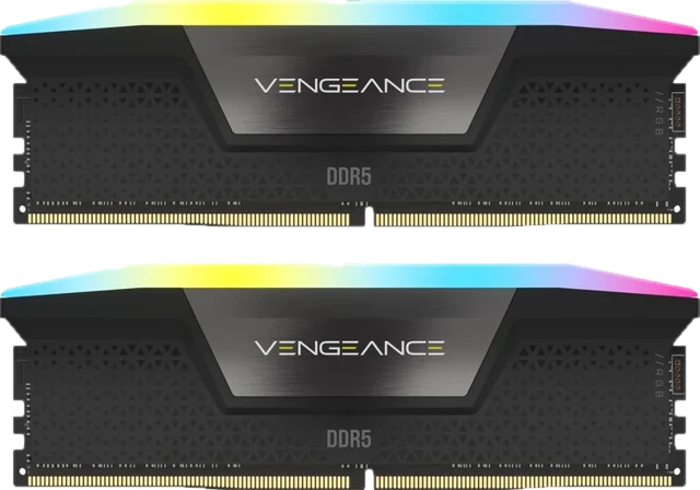 Corsair DDR5 Vengeance RGB 2 x 32 GB 6000 MHz CL 40 Zwart CMH64GX5M2D6000C40 geheugenmodule
