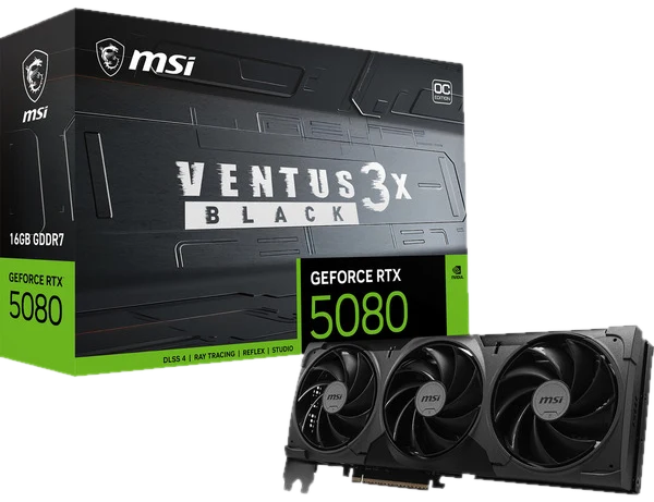 MSI GeForce RTX 5080 16G VENTUS 3X OC BLACK