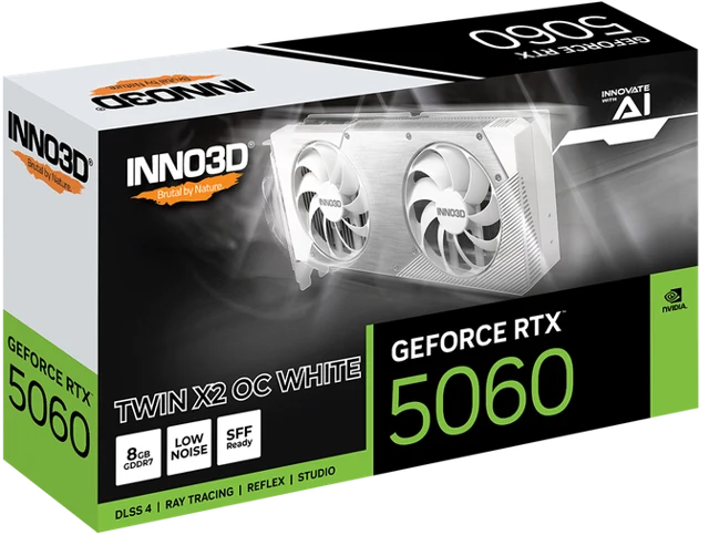 INNO3D GeForce RTX 5060 Twin X2 OC White, 8192 MB GDDR7