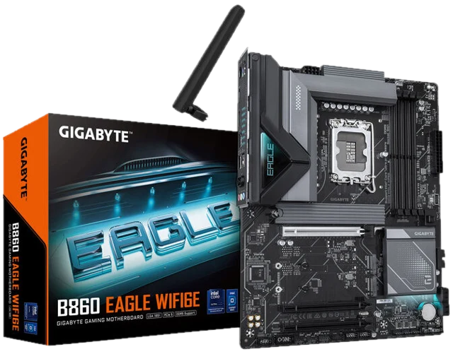GIGABYTE B860 Eagle WiFi6E Mainboard, Sockel LGA 1851, Intel B860, ATX, DDR5