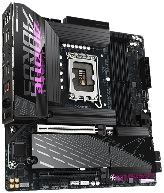 GIGABYTE B860M Aorus Elite WiFi6E Mainboard, Sockel 1851, Intel B860, mATX, DDR5