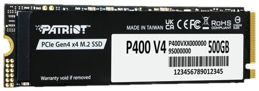 Patriot P400 V4 SSD, PCIe 4.0 M.2 2280 - 500 GB