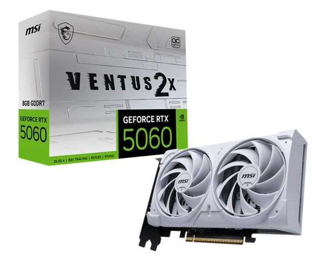 MSI GeForce RTX 5060 8G Ventus 2X OC White, 8192 MB GDDR7