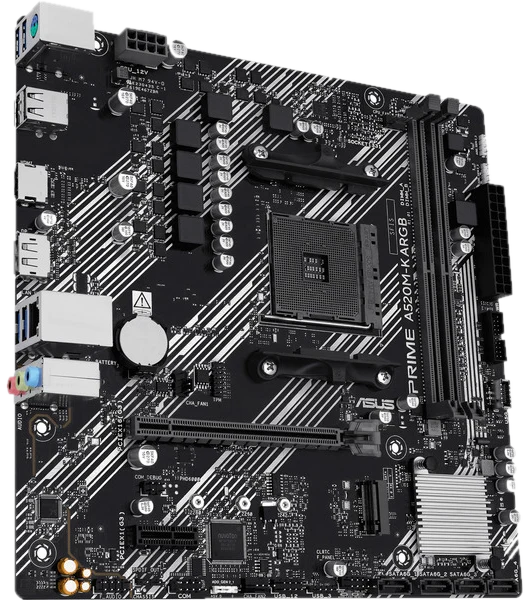 ASUS PRIME A520M-K ARGB Mainboard - AMD A520 - AMD AM4 - DDR4 RAM - Micro-ATX