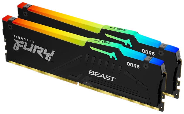 DDR5 Kingston Fury Beast RGB - 32 Go (2 x 16 Go) 6000 MHz - CAS 30
