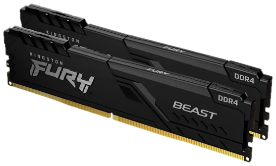 Kingston Fury Beast - 2x32 Go - DDR4 3200 MHz - CL16 Noir