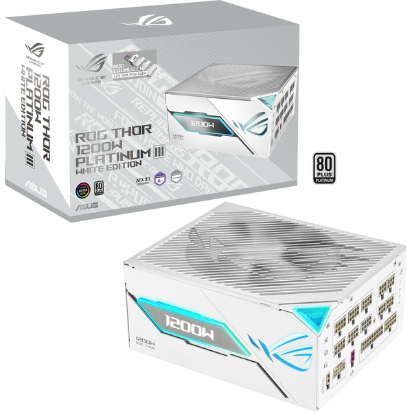 ASUS ROG THOR 1200W Platinum III White (ROG Equalizer) Netzteile - 1200 Watt - ATX 3.1 - 80 Plus Platinium
