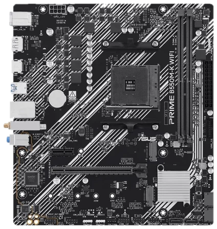 ASUS PRIME B550M-K WIFI Mainboard - AMD B550 - AMD AM4 - DDR4 RAM - Micro-ATX