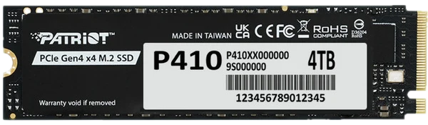 Patriot P410 SSD, PCIe 4.0 M.2 2280 - 4 TB