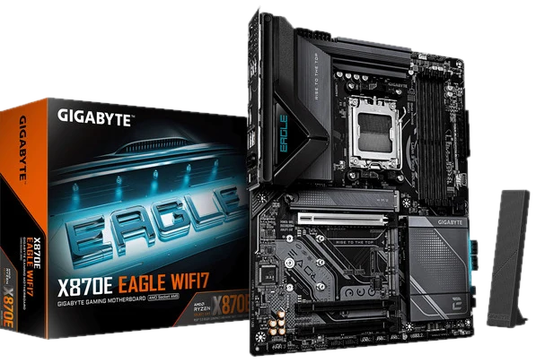 GIGABYTE X870E EAGLE WIFI7 Mainboard - AMD X870E - AMD AM5 - DDR5 RAM - ATX