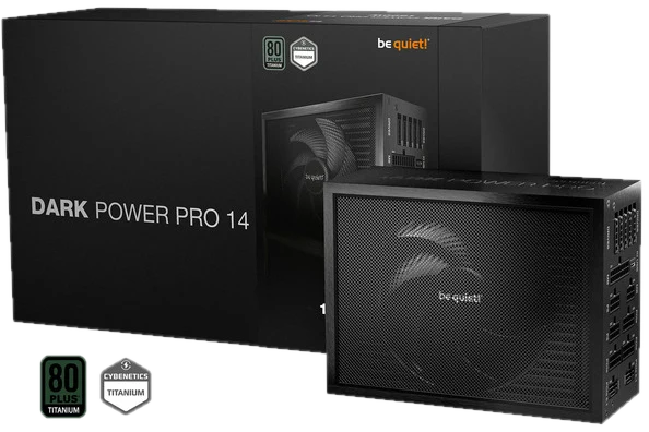 be quiet! Dark Power Pro 14 IO Netzteile - 1600 Watt - 135 mm - ATX 3.1 - 80 Plus Titanium (bis zu 90% effektiv)