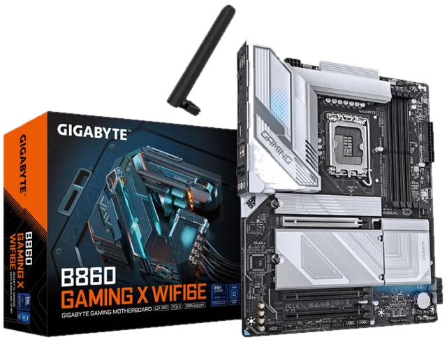 Gigabyte B860 Gaming X WiFi6E Mainboard, Sockel LGA 1851, Intel B860, ATX, DDR5
