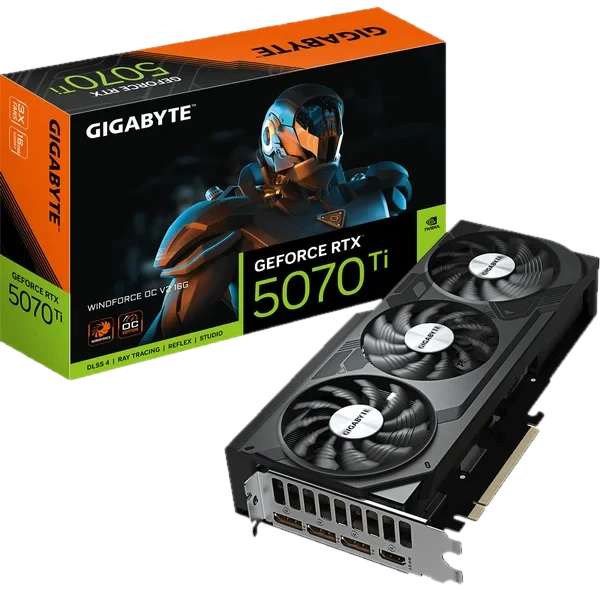 GIGABYTE GeForce RTX 5070 Ti Windforce OC V2 16G, 16384 MB GDDR7