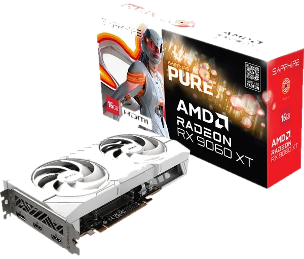 Sapphire Pure Radeon RX 9060 XT Gaming OC Grafikkarte, 16384 MB GDDR6