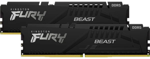 DDR5 Kingston Fury Beast Black - 32 Go (2 x 16 Go) 5200 MHz - CAS 40