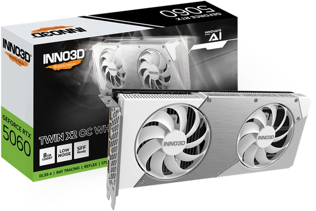 INNO3D GeForce RTX 5060 Twin X2 OC White, 8192 MB GDDR7