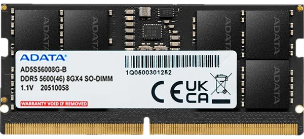 ADATA AD5S56008G-S geheugenmodule 8 GB 1 x 8 GB DDR5 5600 MHz