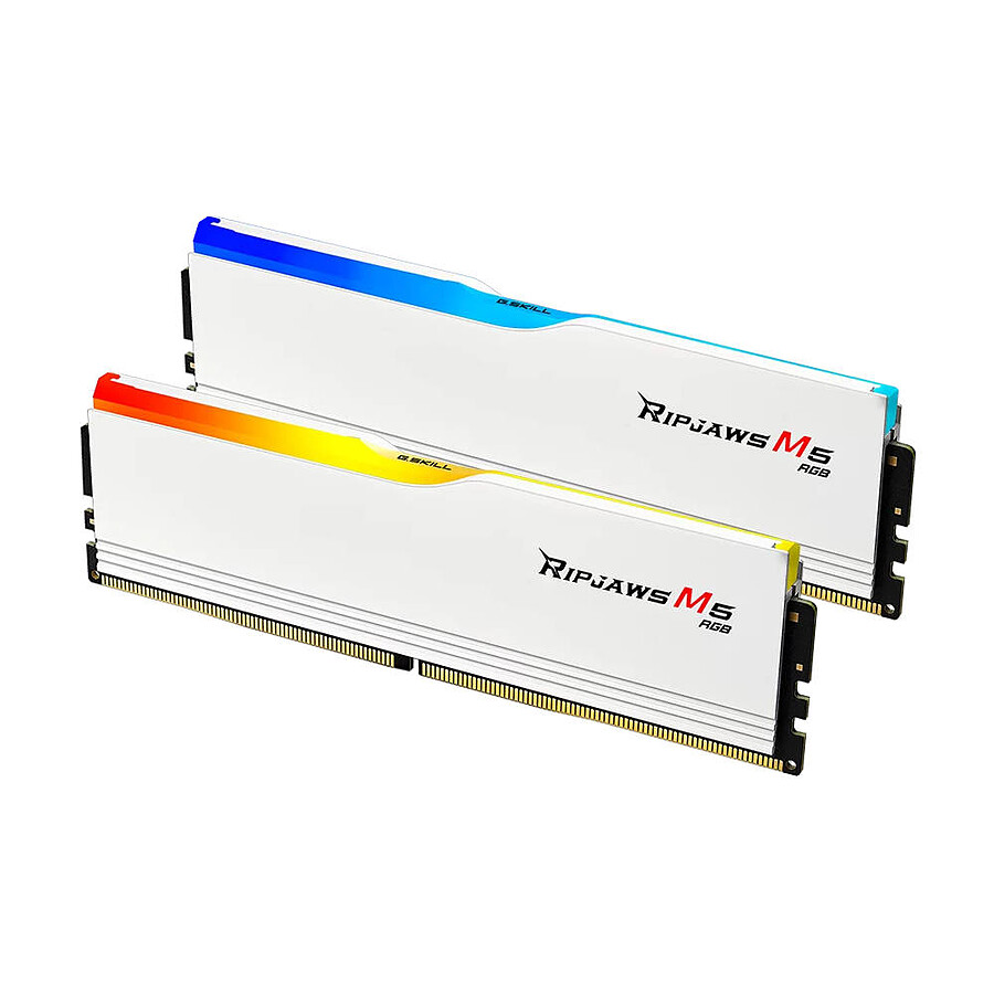 G.Skill Ripjaws M5 RGB 32 Go (2 x 16 Go) DDR5 6800 MHz CL34 - Blanc