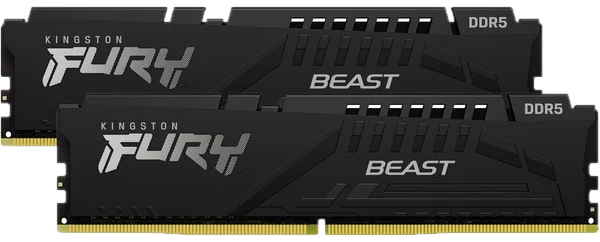 Kingston Fury Beast Black DDR5-6000 RAM, CL36, EXPO, XMP - 64 GB Dual-Kit, schwarz
