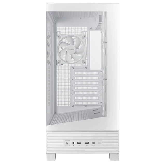 ASUS A31 Plus TG ARGB PC-Gehäuse, Midi-Tower, ATX, Tempered Glass - weiß