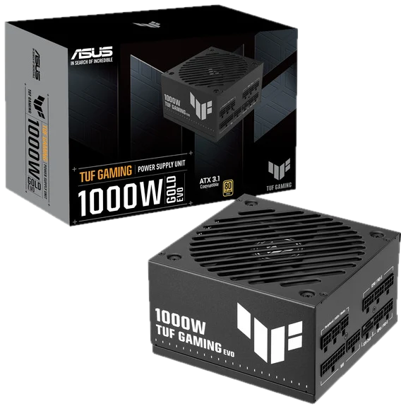 ASUS TUF GAMING 1000G EVO 2026 Netzteile - 1000 Watt - 120 mm - ATX 3.1 - 80 Plus Gold zertifiziert
