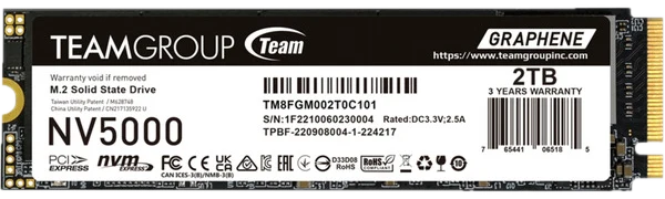Team Group NV5000 - SSD - 2 TB - PCIe 4.0 x4 (NVMe)
