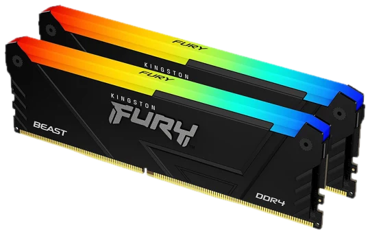 DDR4 Kingston Fury Beast RGB - 32 Go (2 x 16 Go) 3200 MHz - CAS 16