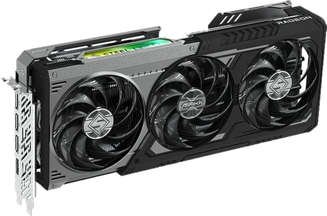 ASRock Radeon RX 9070 XT Steel Legend Dark 16GB Grafikkarte, 16384 MB GDDR6