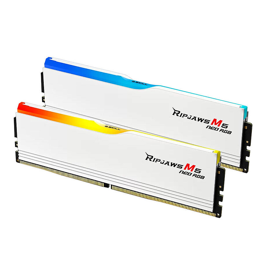 G.Skill Ripjaws M5 Neo RGB 32 Go (2 x 16 Go) DDR5 6000 MHz CL36 - Blanc